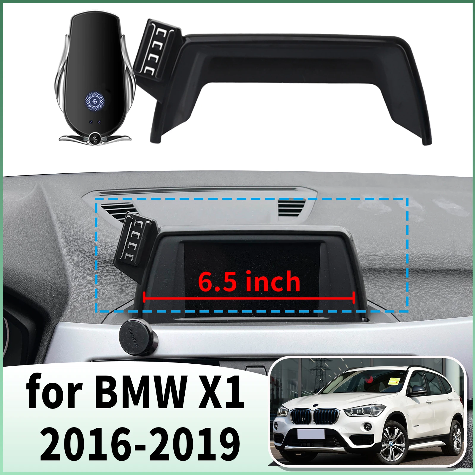 

fit for BMW X1 2016-2019 F48 6.5/8.8in Specific Dashboard Navigation Phone Holder Mount Design Car​​ accessoires