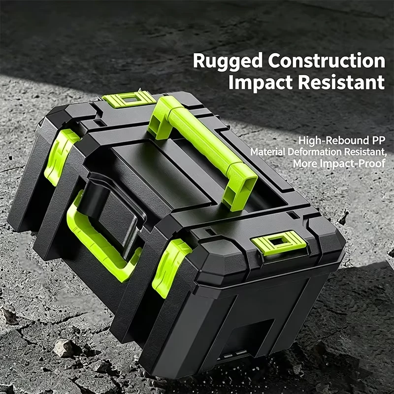 Multi Functional Thickened hardware Tool Storage Box, Portable Stackable Tool Storage Box, Maintenance Tool Storage Box