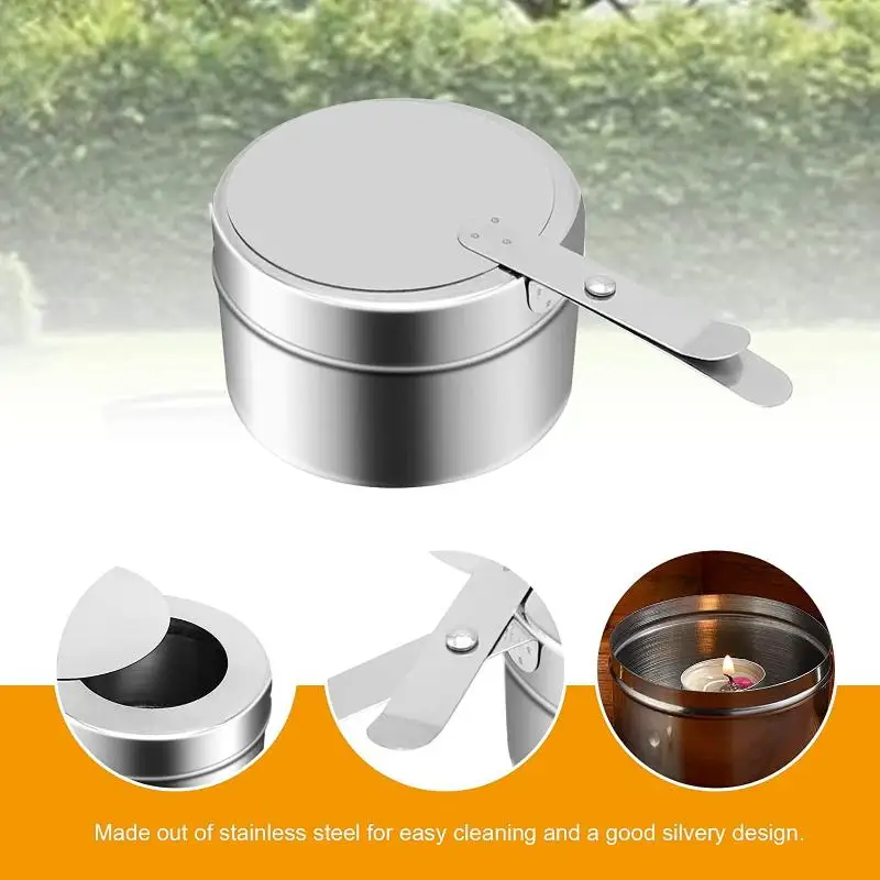 2Pcs Stainless Steel Chafing Fuel Holder Accessories Universal Cooking Supplies Buffet Boxes Canned Chafing Dish