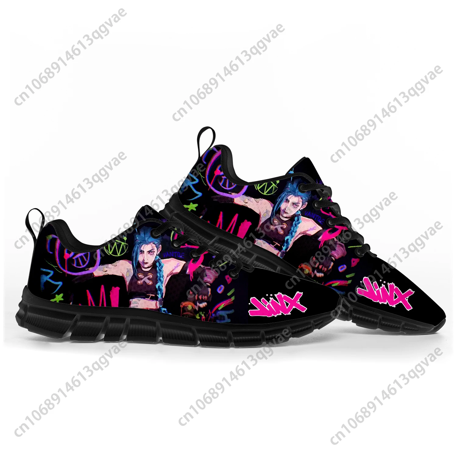 Anime Game Characters Arcane-Jinx Sports Shoes Mens Womens Teenager Children Customized Sneakers Shoe High Quality Couple Shoes