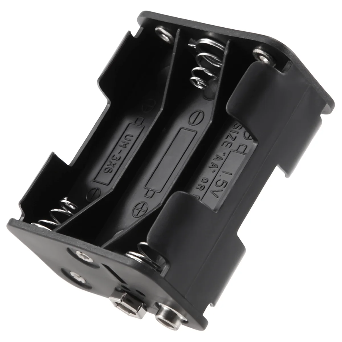 A05R Double Side Spring 6 x 1.5 V AA Battery Holder Case Box Black