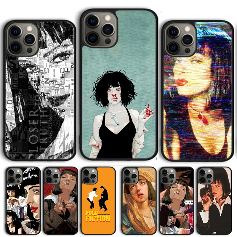 Mia Wallace Pulp Fiction Phone Case For iPhone 14 15 16 13 12 Mini Max Cover For Apple 11 Pro Max 8 7 Plus SE2020 Coque