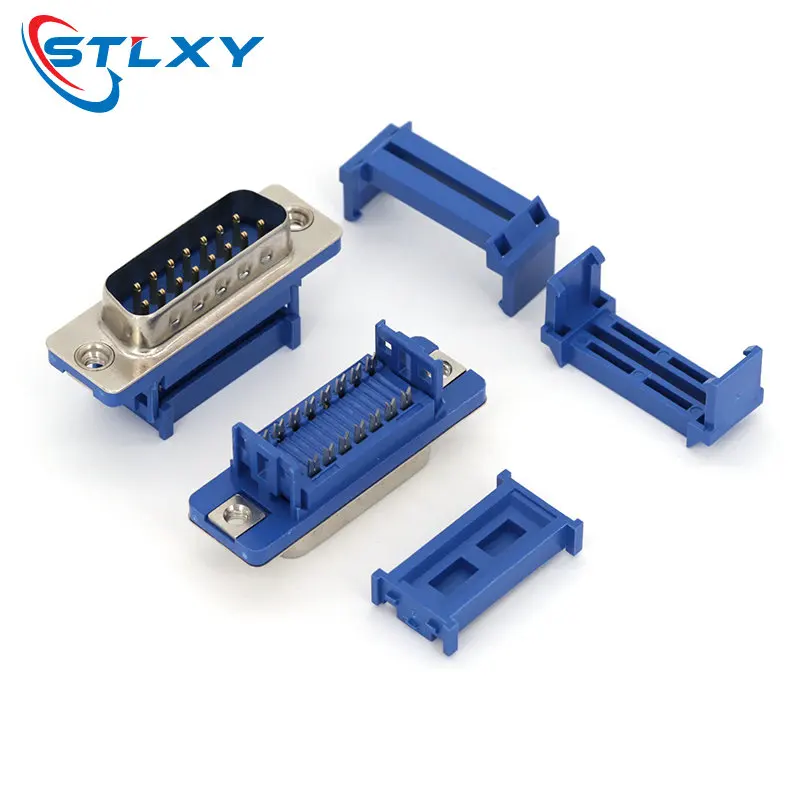 2PCS D-SUB DIDC 9 15 25 37Pin DB9 DB15 DB25 Male Female Head line pressing type connector D SUB DIDC-9P 15P 25P Connector