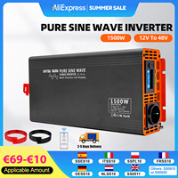 DATOUBOSS PSW 1500W Series Sine Wave Inverter DC To AC Solar Power Converter Portable USB Charger LCD Display Voltage Inverter