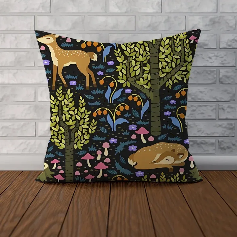 Cushions Home Decor Forest Decorative Cushion Cover 45x45 Body Pillow Cover 40x40 Pillowcases 50x50 Decorative Pillows Covers