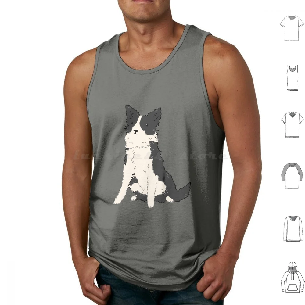 

Майки бордер-колли с принтом, хлопковые бордер-колли, бордер-колли, собаки, домашние животные, черно-белые пушистые собаки