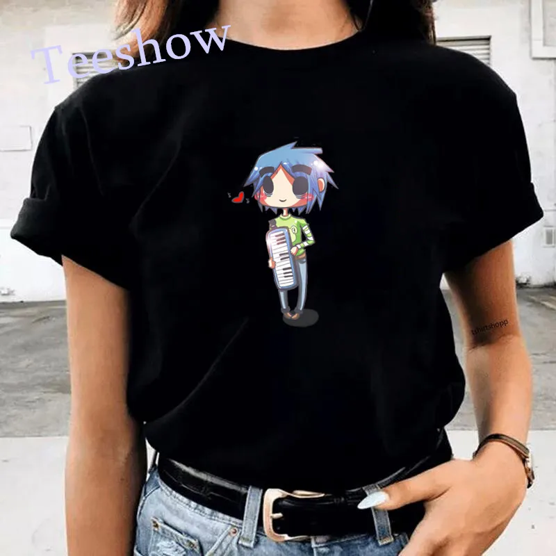 Gorillaz Game Printed Women T-shirt Summer Tops Fashion T-shirt Casual Harajuku Short Sleeve Graphic Tee White T Shirt Female