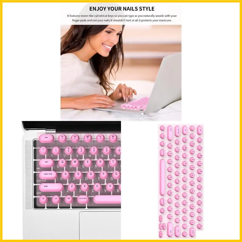 

Raised Silicone Keyboards Cover for Long Nails for 2021 2024 and Air for Office and Study Setting
