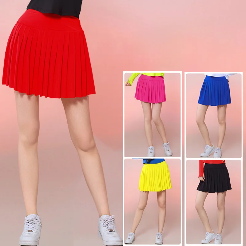 Quick Dry Breathable Sports Short Skirt Fitness Running Marathon Tennis All-Match Anti-Light Running Skirt for Women
