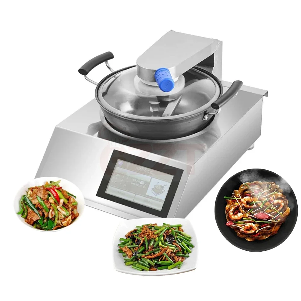 Restaurante máquina de arroz frito robô inteligente fogão wok chef máquina de cozinhar automática panela de indução inteligente