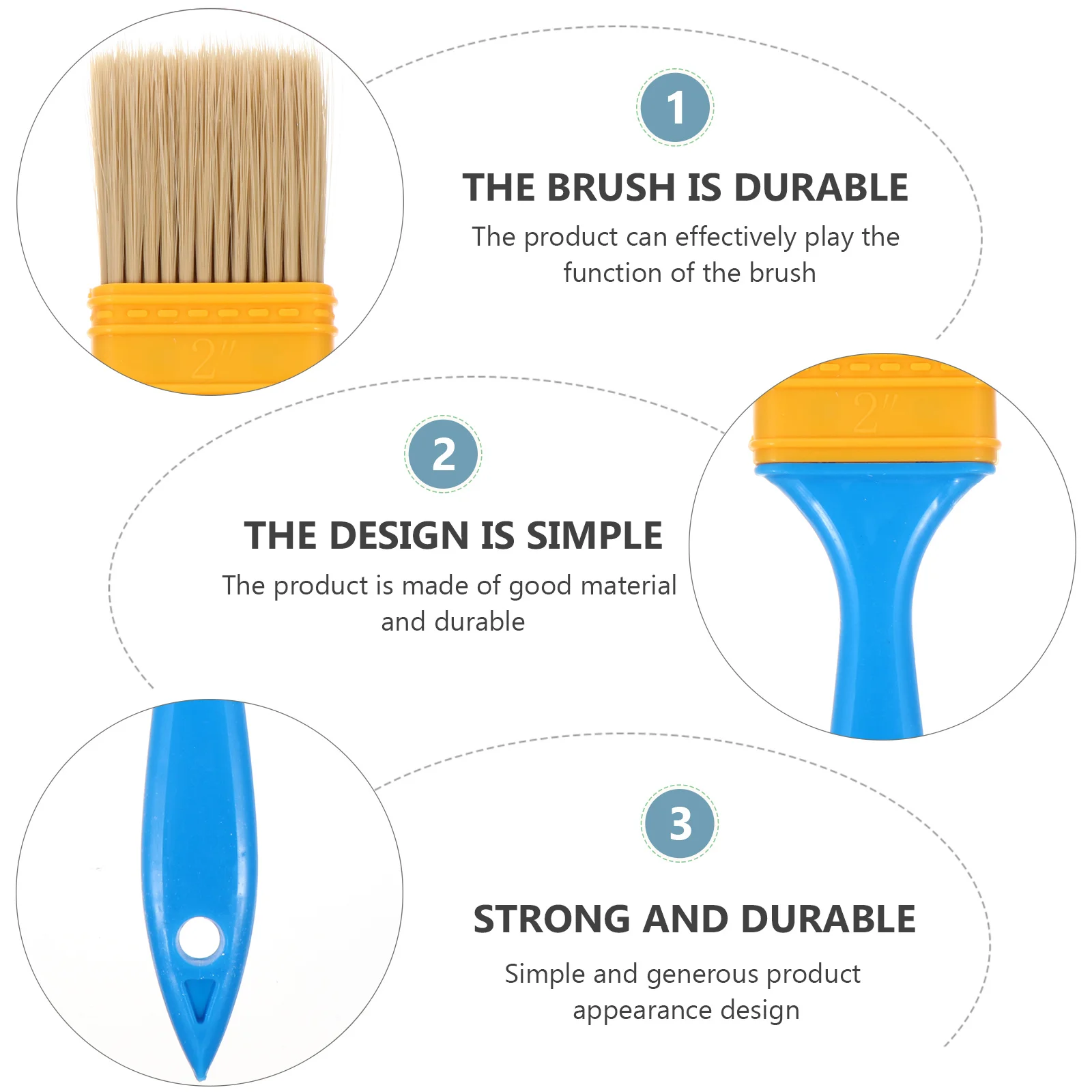 

20Pcs Lightweight Multi-Functional Oil Paint Brush with Storage Hole for Bbq and Wall Trim Paint Brush Backing