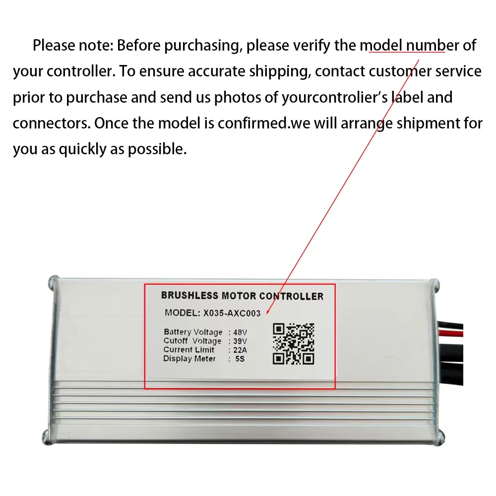

Nulkomma Ebike Brushless Controller X035-AXC003 48V 22A Speed Parts for Electric Scooter MTB Fat Bike 5S Protocol Display