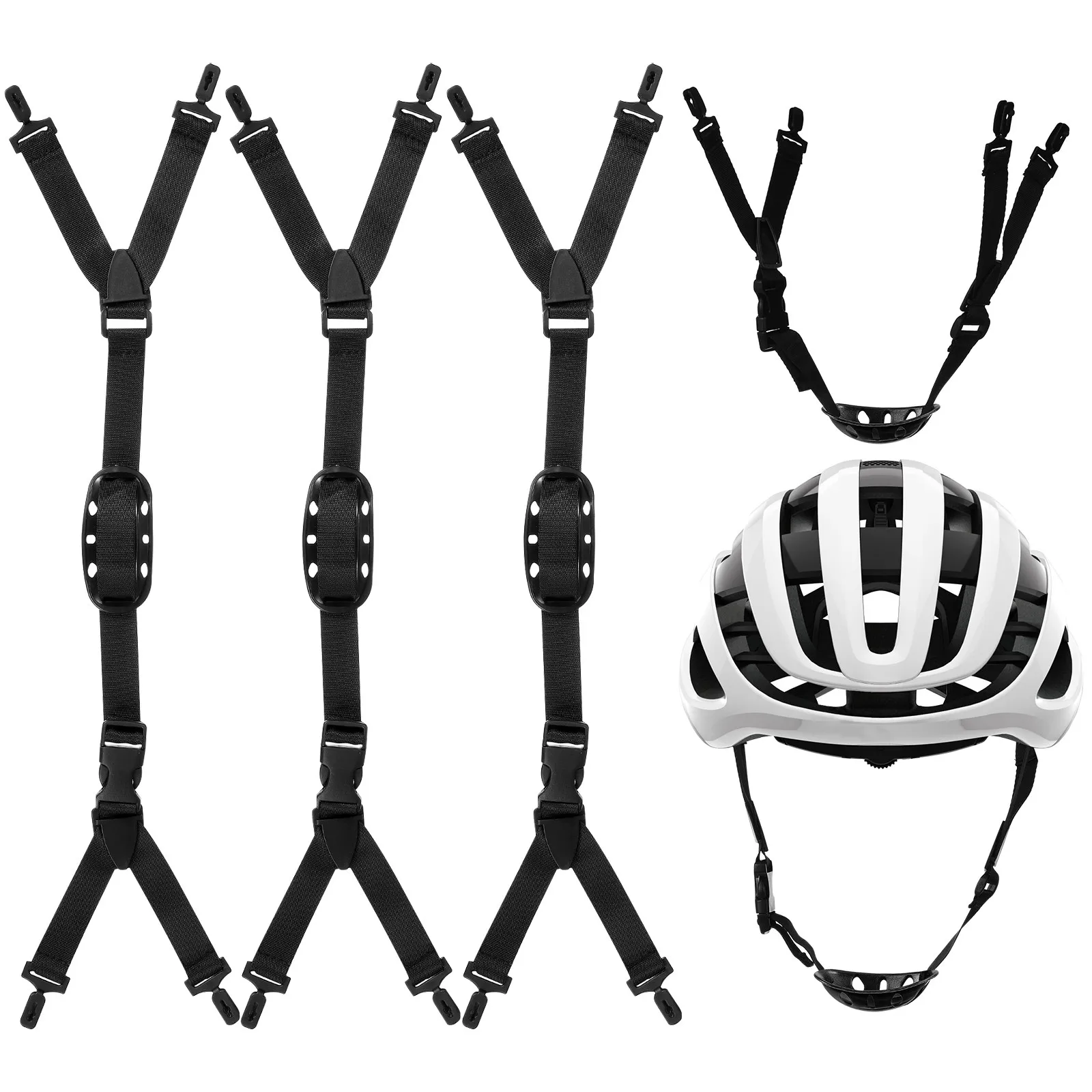 

6Pcs Safety Chin Strap Adjustable Replacement Belt for Construction Workers Hard Hat Buckle Secure Use Chin Strap