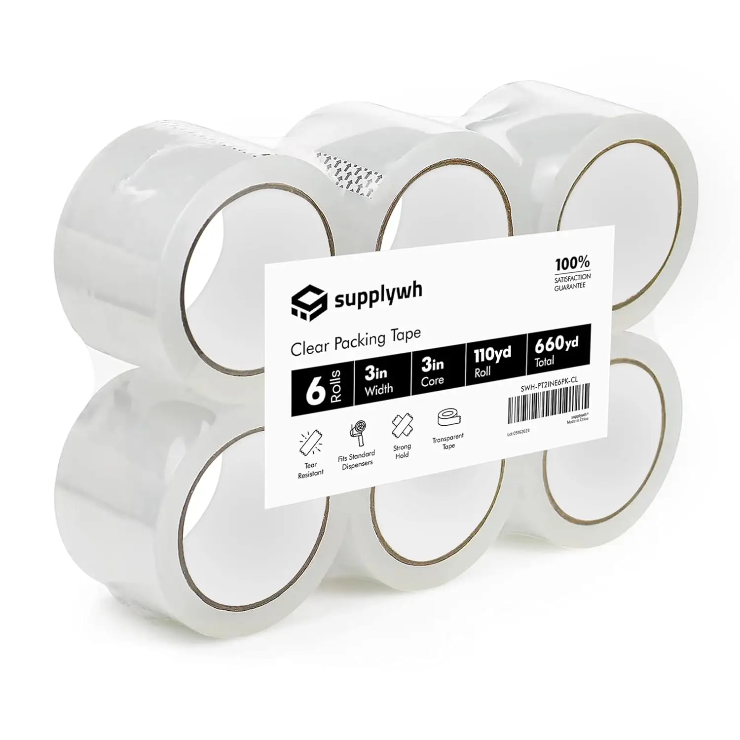 

Packing Tape –3-inch Core Packing Tape Rolls – Clear Tape Rolls for Packing, Shipping, Mailing – Ultra-Strong Sealing