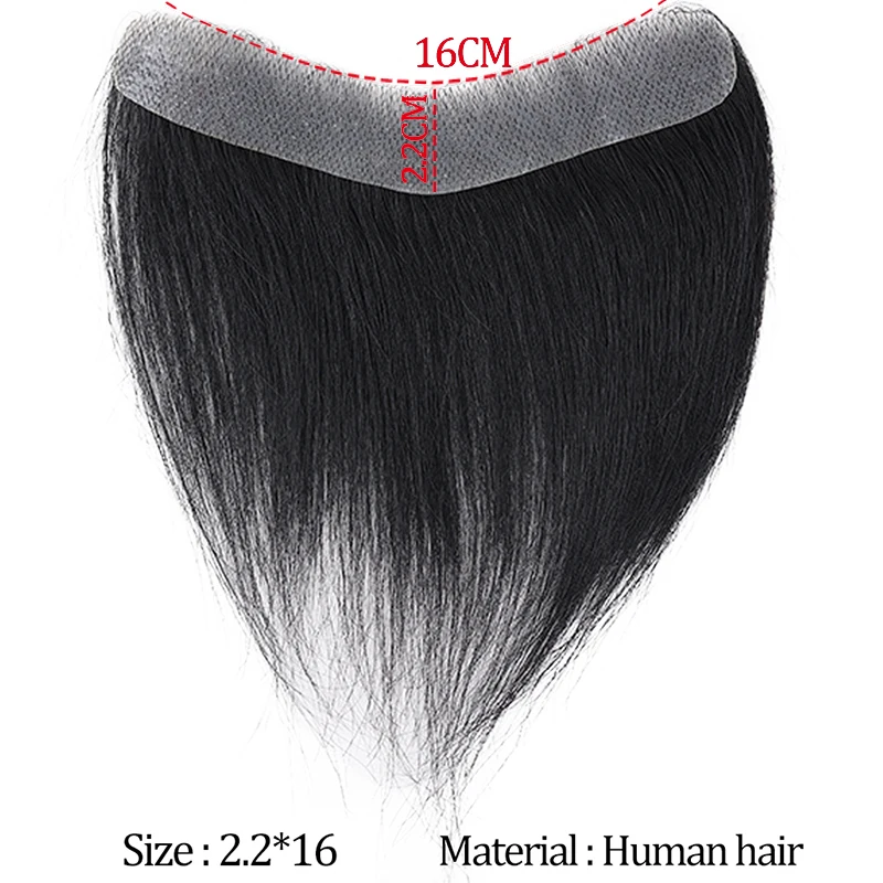 Synthetic Hairline Toupee 100% Piece For Men V Style Front Toupee Wig Remy With Thin Skin Base Natural Hairline Toupee