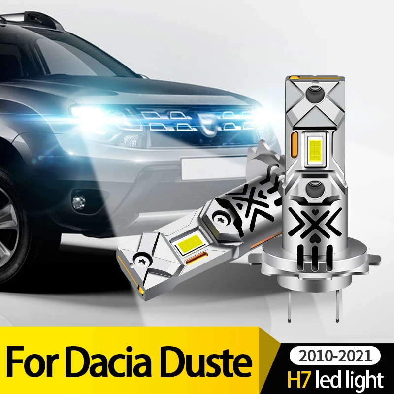 2x H7 Led Canbus-koplamp zonder fout 360 ° Auto Lampen 12 V 60 W Diode Lampen High Power Voor Dacia Duster 2010 - 2021 2018 2019 2020