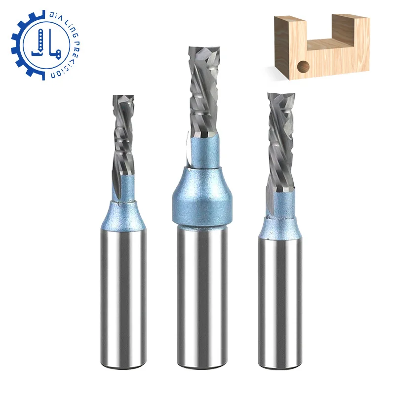 

Tideway 1/2 Shank Cnc Wood Milling Cutter TCT Straight Router Bit Cutter Up Down Cutting Slotting Spiral Router Bit Set for Wood