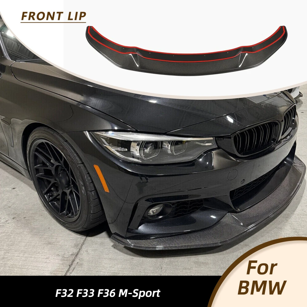 Car Front Bumper Lip Racing Body Kits for BMW F32 F33 F36 M-Sport 2014-2020 Car Front Bumper Splitters Protector Carbon Fiber