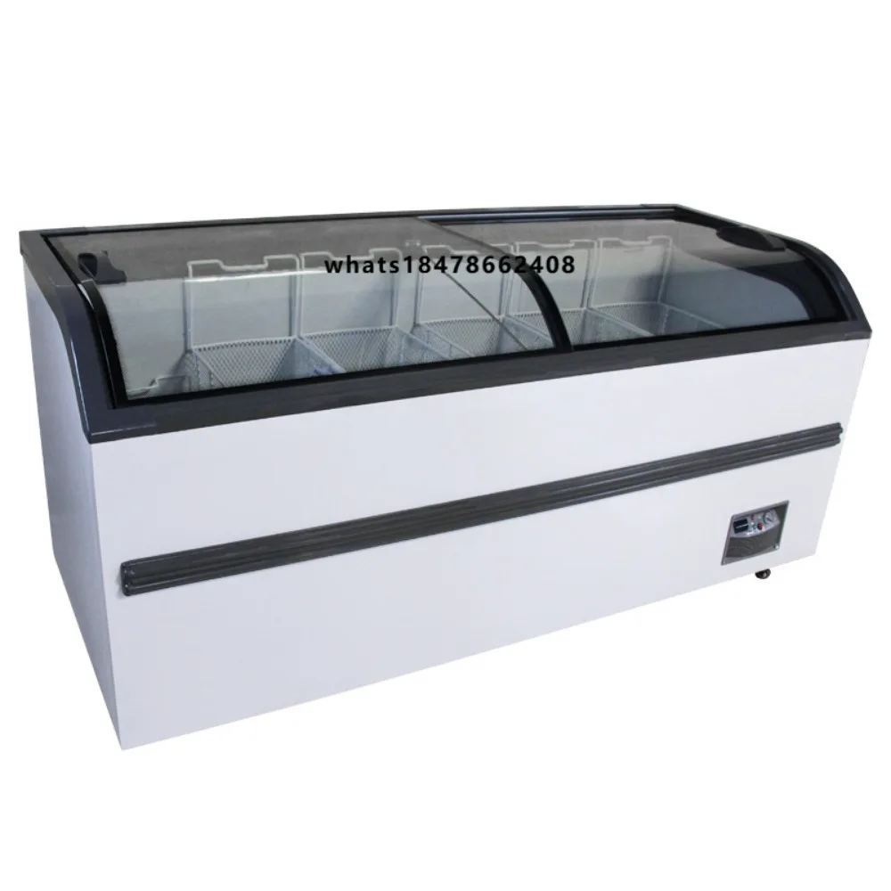 Factory Hot Selling Supermarket Commercial Island Cooler Freezer Horizontal Freezer