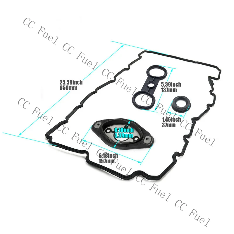 C+ Valve Cover Gasket Set For BMW 128i 2008-2013 328xi 2007-2008 / 528xi 2005