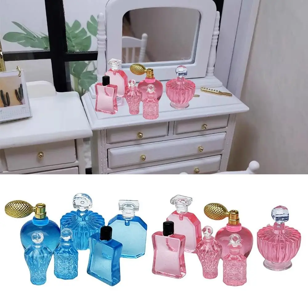 6Pcs 1:12 Dollhouse Perfume Bottle Accessories Miniature Mini Toys Dollhouse Furniture For Dollhouse Baby Girl