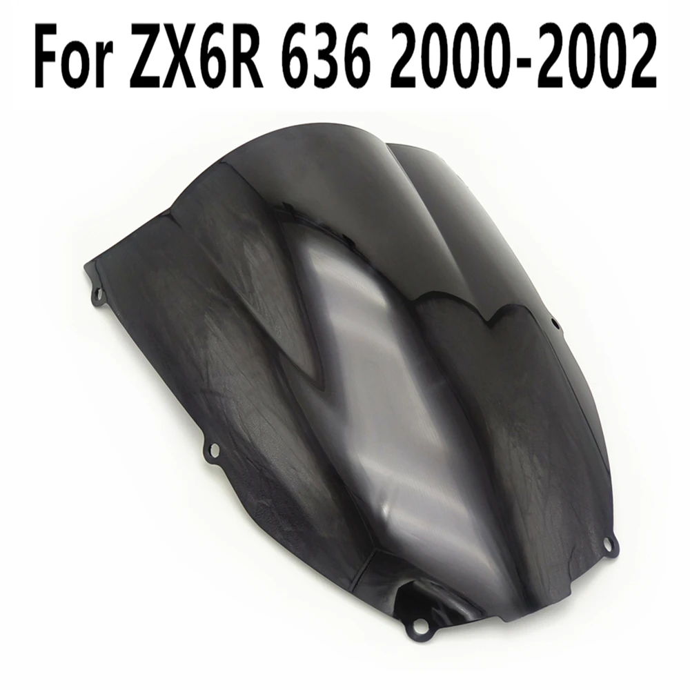 Per ZX6R ZX 6R 636 2000-2001-2002 parabrezza nero trasparente di alta qualità deflettore del vento Spoiler del parabrezza