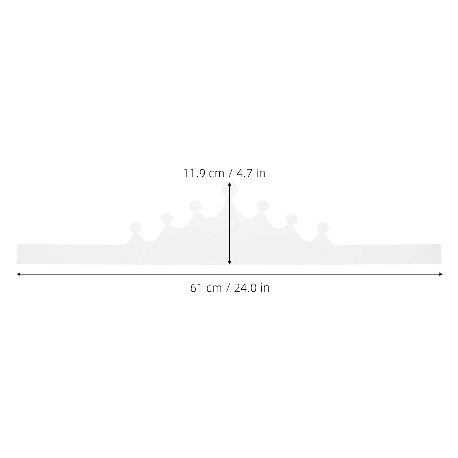 30Pcs White Paper Crowns Kids Adjustable Blank DIY Crowns for Painting Birthday Party Craft Supplies Pretend Play Dress Up Props