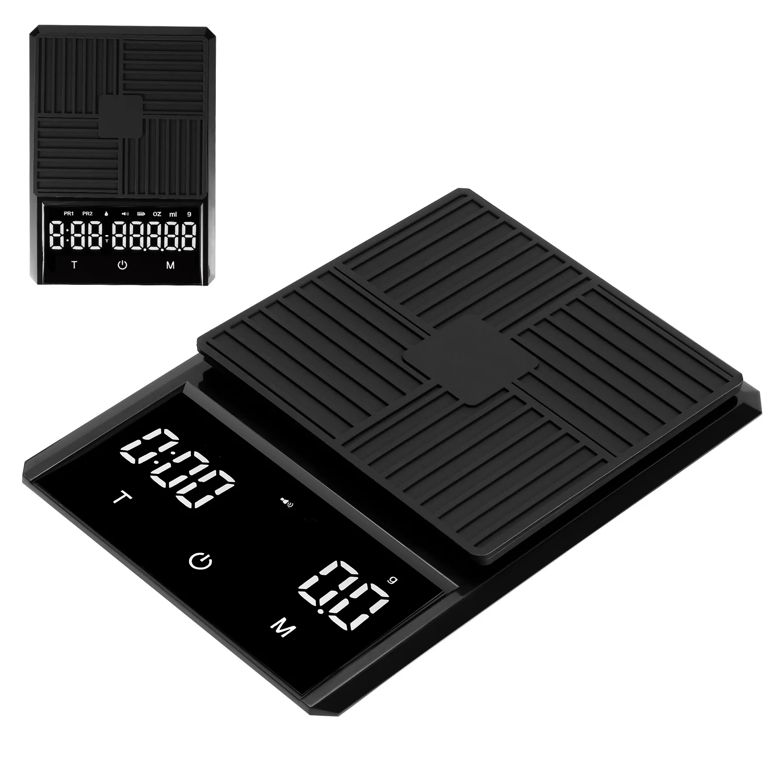 Coffee Scale JF-033 with Timer Function for Barista-Style Brewing 0.1g 3kg Capacity ABS Construction USB Powered