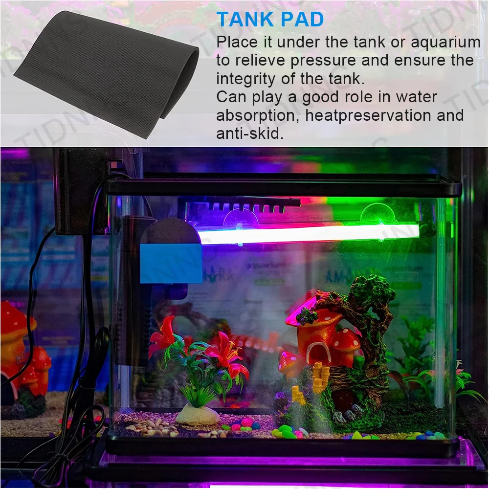 Fish Tank Mat Aquarium Anti-Slip Pad Shock-Absorbing Mute Thickened Black Mat Turtle Tank Landscaping Environmental Insulation