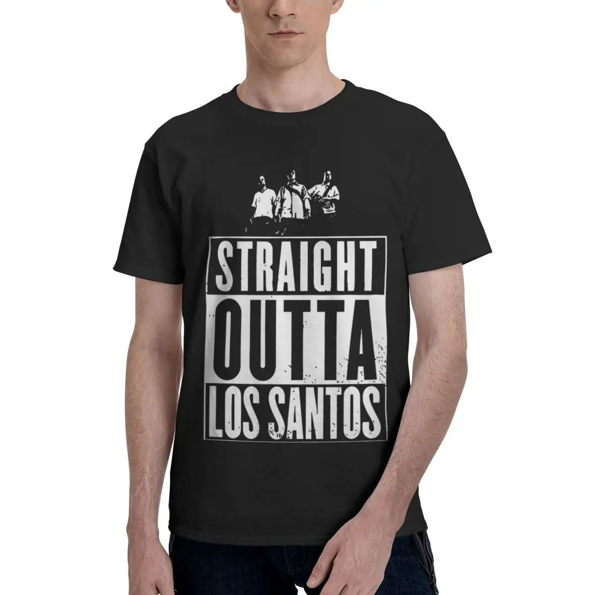 

Los Santos 100% Cotton Casual Breathable Confortable Men Top Funny T-Shirt For Men Mens Gifts