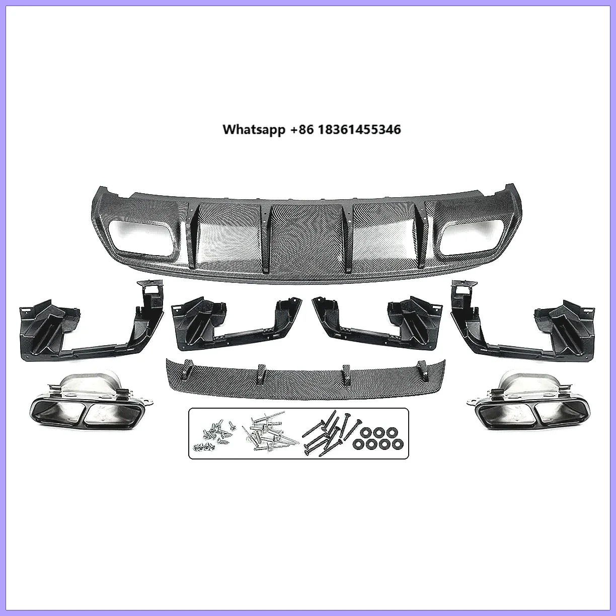 

For A-Class W176 A200 A45 2013-2018 Rear Bumper Diffuser