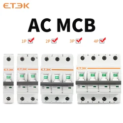 Mini Circuit Breaker AC MCB Short Overload Protector 35mm Din Rail Mount 1P  6-63A 220V 230V  50/60HZ