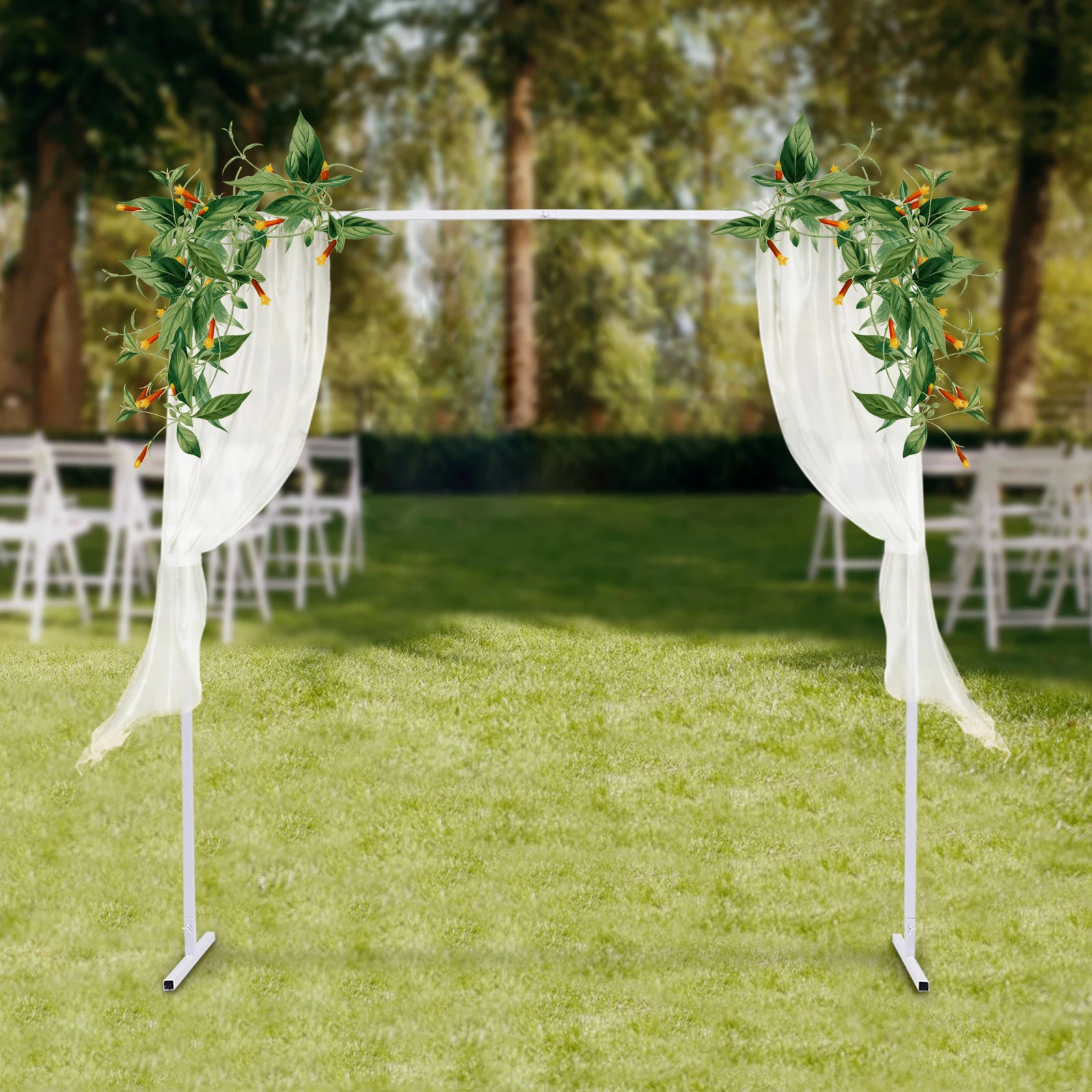 

2*2M 6.6 Ft Square Metal Table Arch Garden Arbor for Garden Indoor and Outdoor