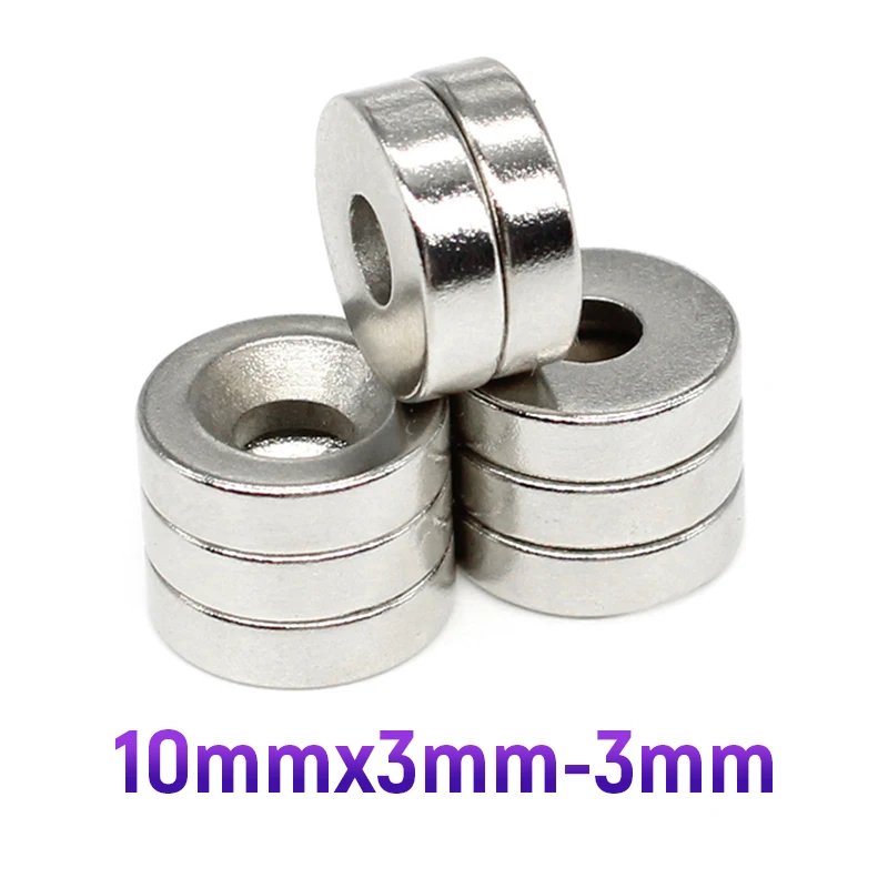 10/20/50/100/150/200/300PCS 10x3-3 Round Countersunk Neodymium Magnet 10x3 Hole 3mm N35 Powerful Strong Magnets 10*3-3 mm 10*3