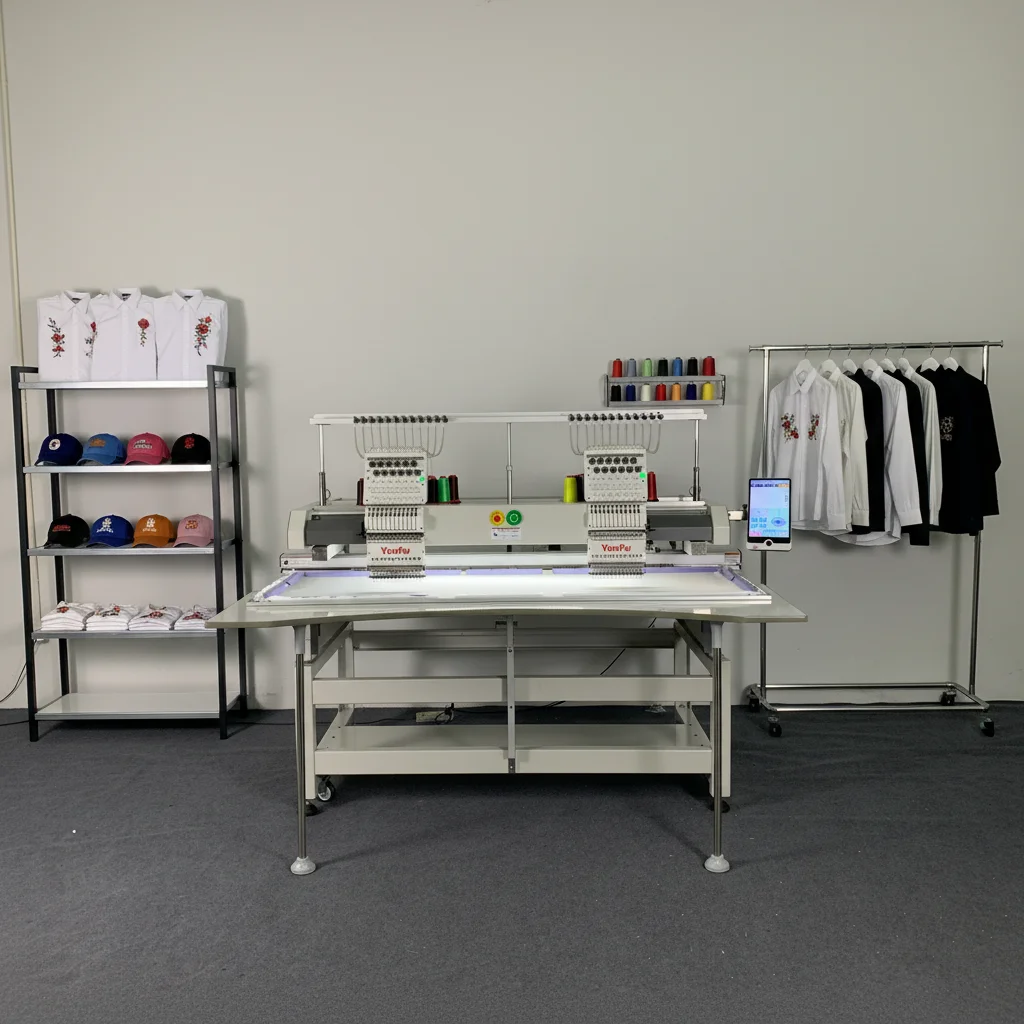 Wholesale Cap Shirts Logo Sewing Embroidery Machine 2 Head Dahao A15 PRO Computerized for Photo Embroidery Home Use New