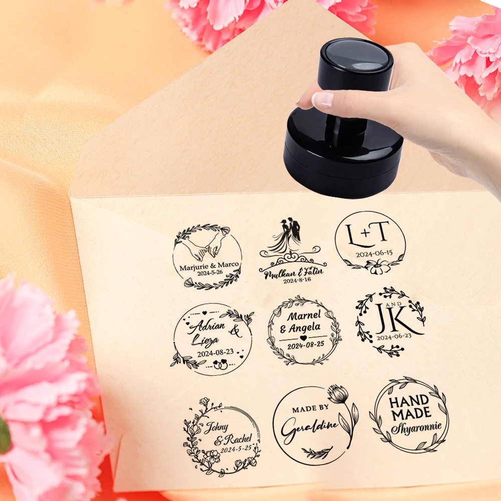 Customizable Stamp Personalized Name & Date Ideal for Invitations Return Address Labels & Bespoke Text for All Occasions