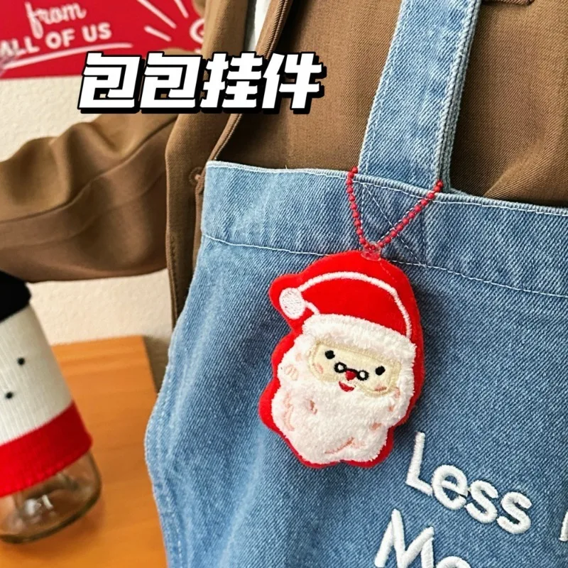 Pendentif de poupée en peluche de noël, doux sac à dos de fille, porte-clés mignon, bonhomme de neige d'élan, arbre de noël, pendentif à breloque, poupée