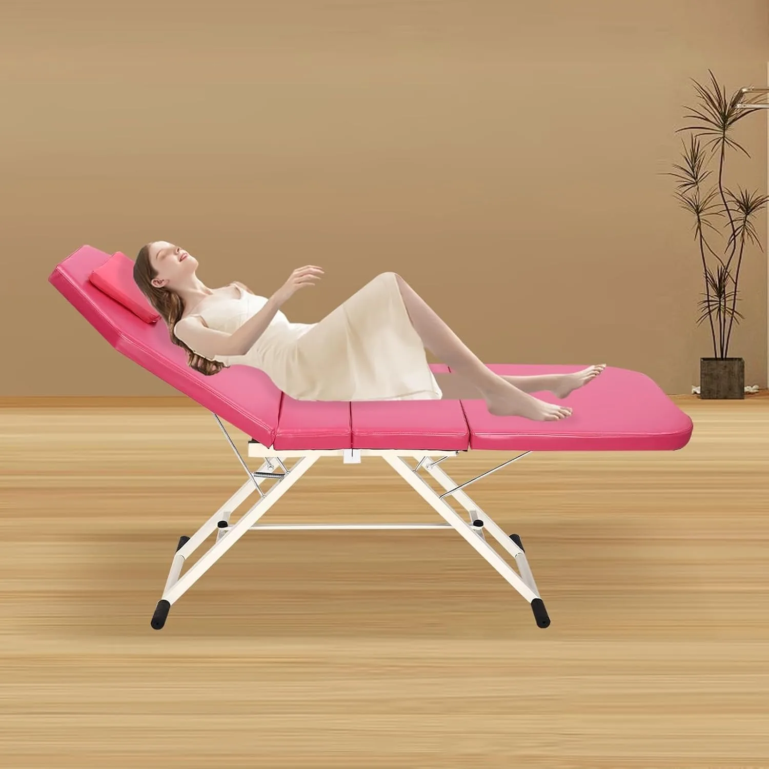 Składany mobilny stół do masażu Łóżko do masażu twarzy, kanapa do pielęgnacji salonu kosmetycznego, regulowane oparcia i końcówki łóżka