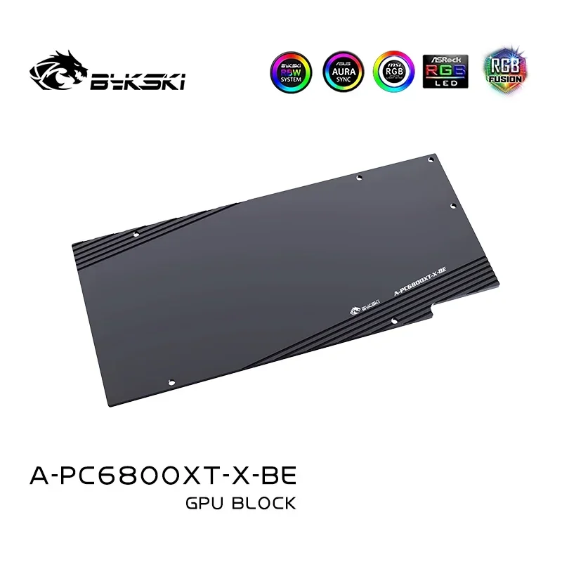 Imagem -06 - Bykski A-pc6800xt-x Gpu Waterblock para Powercolor Radeon rx 6800 xt Super Edição Radiador de Placa Gráfica Dragão Vermelho Refrigerador Vga