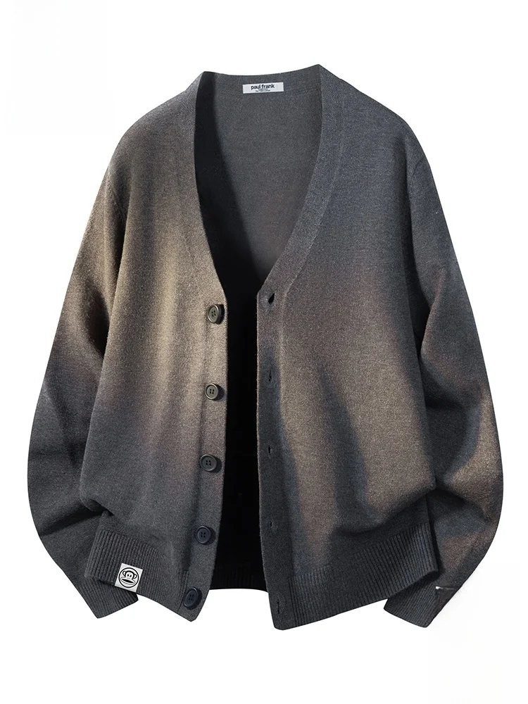 

PaulFrank Loose Fit V-Ne Knitwear Casual Versatile Spring Autumn Men's Sweater Long Sve Warmth Polyester Blend