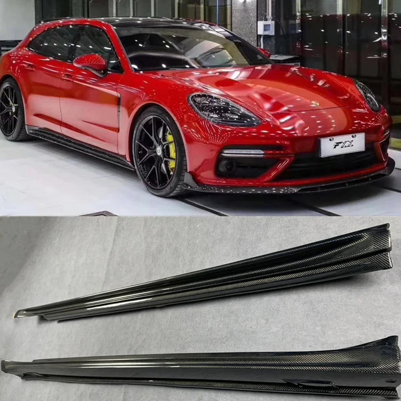 For Panamera 971 Replacement Style Carbon Fiber Side Skirt for Porsche Panamera 971