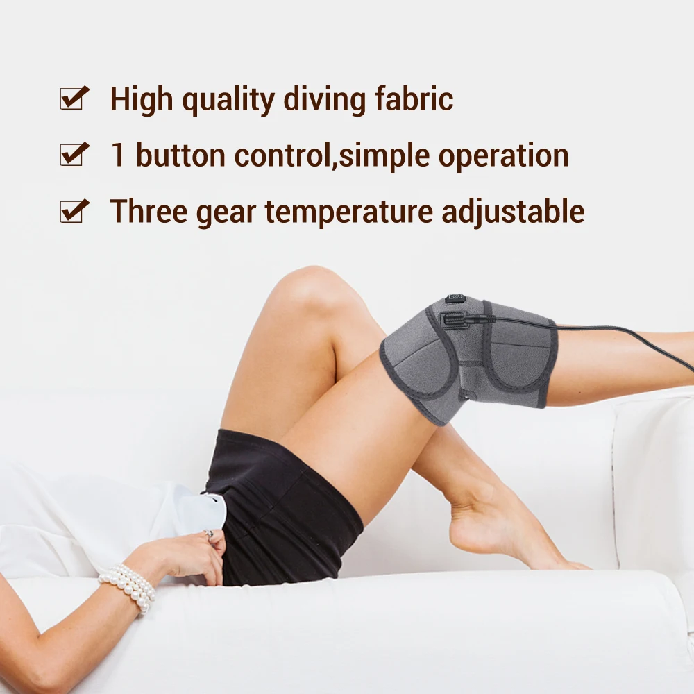 Knee Brace Support Pads 3 Gears Adjustable HeatingTherapy Knee Protective Belt Arthritis Knee Massager Health Care Unisex