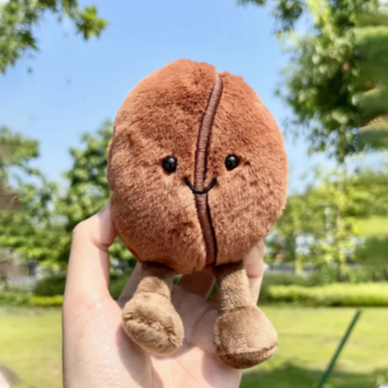 

Adorable Jellycat Coffee Food Plush Doll Pillow AdoBrown Coffee Bean With Foot Soft Plush Stuffed Pillow Bedroom Sofa Decor Gift