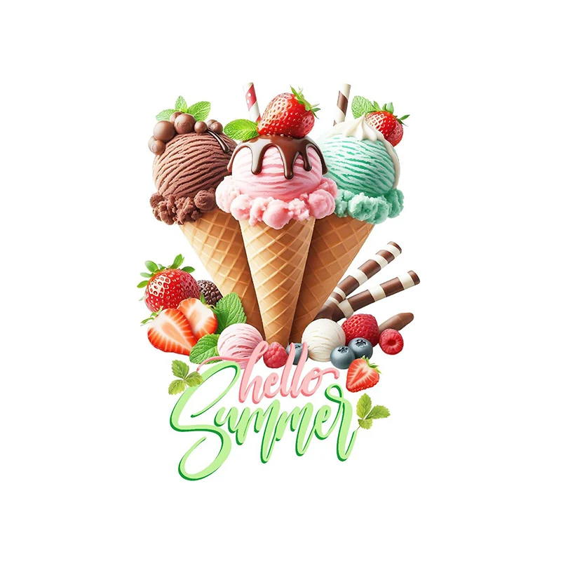 For Rooms, Living Rooms, Kitchens And Home DecoratioCreative And Fun Ice Cream Wall Stickers - Self-adhesive Ice Cream Stickers