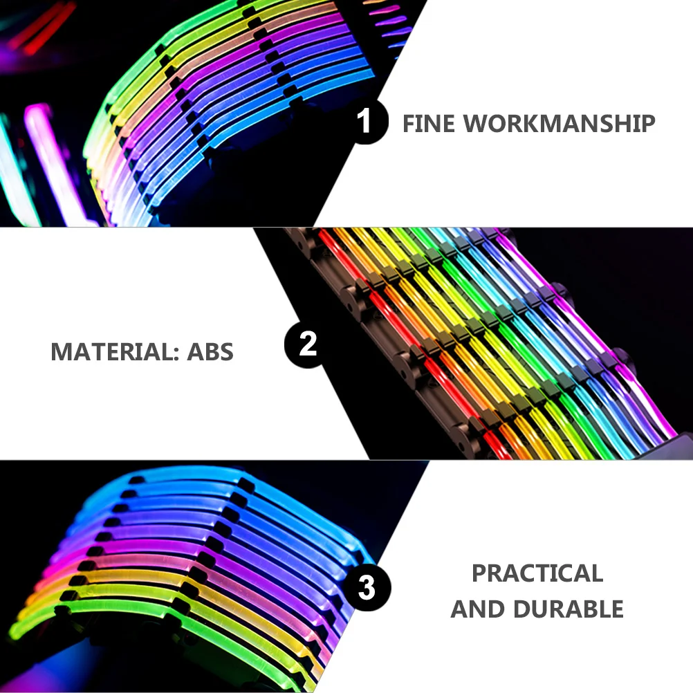 3Pin Argb تمديد كابل كابل Rgb ل 5 فولت عنونة قطاع مزامنة Atx Matx حالات مع محول التيار الكهربائي الكمبيوتر