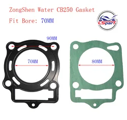 70MM  Cylinder Gasket Kit for Loncin ZongShen water cooled CB250  250CC 170MM  Kaya Xmotos Apollo Tmax ATV Pit Dirt  Bike