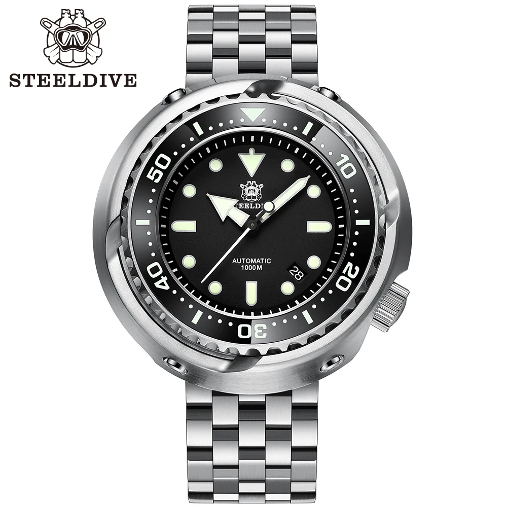 

STEELDIVE Watch SD1978 NH35 movement Automatic 1000M Waterproof One-Piece Case Oversize 53.6mm Watch For Man reloj