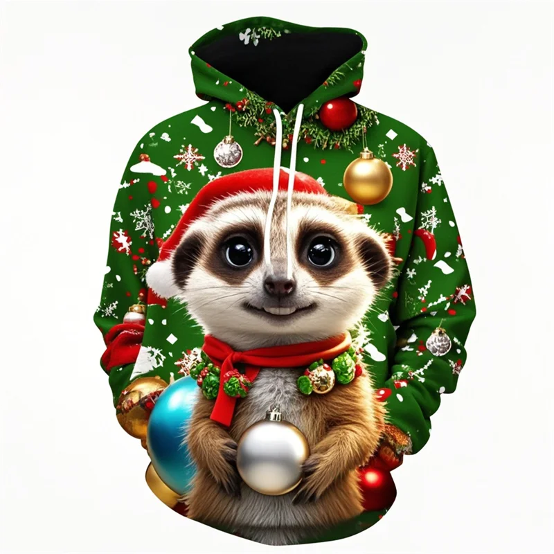 Cute Meerkats 3D Printing Hoodies Suricata Suricatta Graphic Hooded Hoody Kid Funny Fashion Sweatshirts Mens Pullovers Clothing