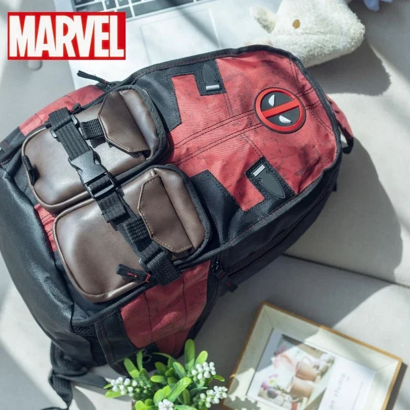 Hot Sales Marvel Deadpool Captains America Backpack Anime Cartoon Backpacks Outdoor Leisure Travel High Capacity Backpack Gifts