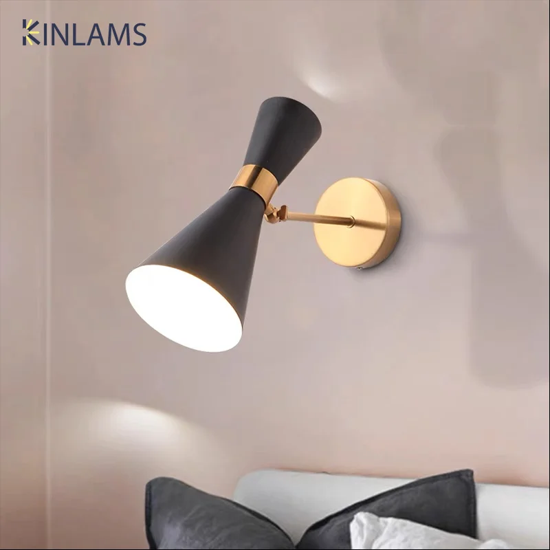 Modern Metal LED Wall Light Golden Black E27 G9 Light Source Wall Lamp Living Room Bedroom Home Decorations Wall Sconce Lamp